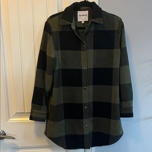 BB Dakota Women's Dark Checkered Utility Jacket S